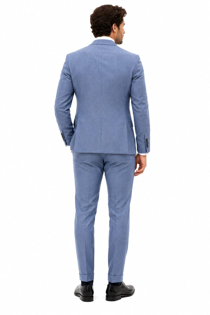 Modern full-length black textured Lief Horsens men&