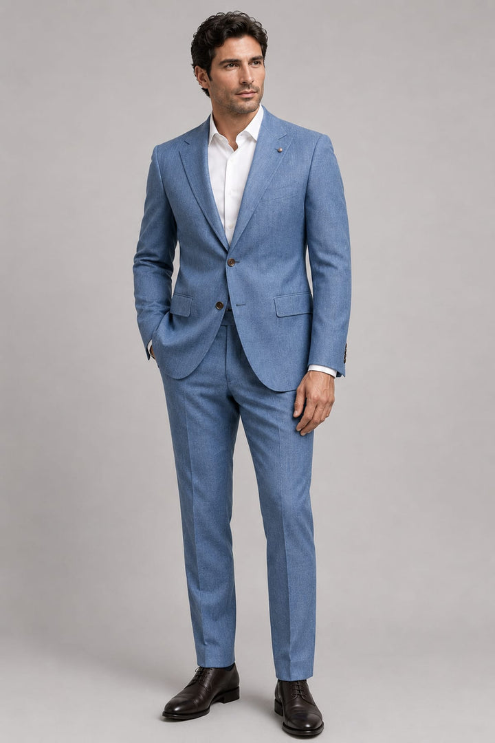Vue de face complet texturé Jack Victor homme gris à motifs ton sur ton - Valérie Simon