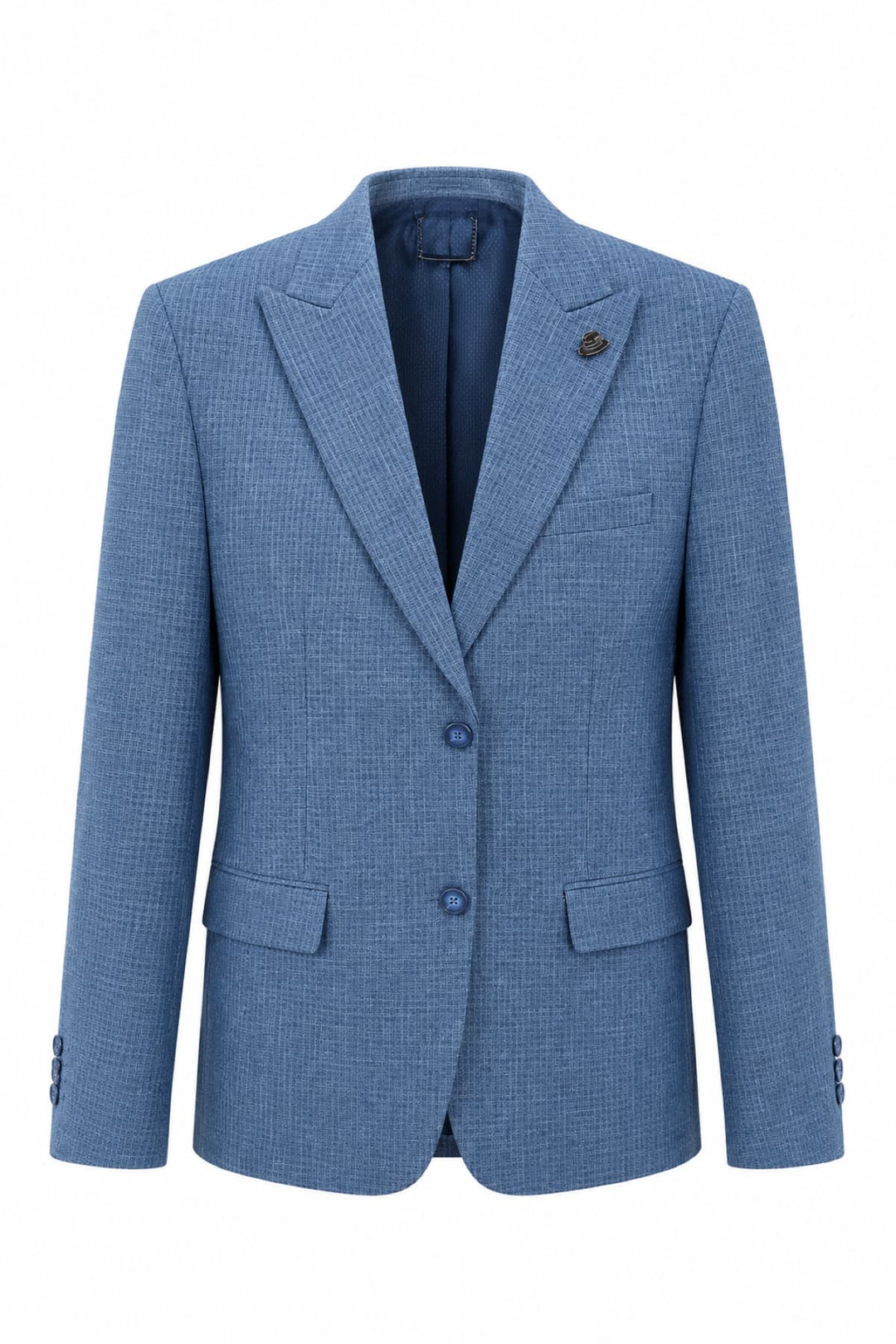 Vue de côté complet texturé coupe moderne gris Lief Horsens pour homme - Valérie Simon