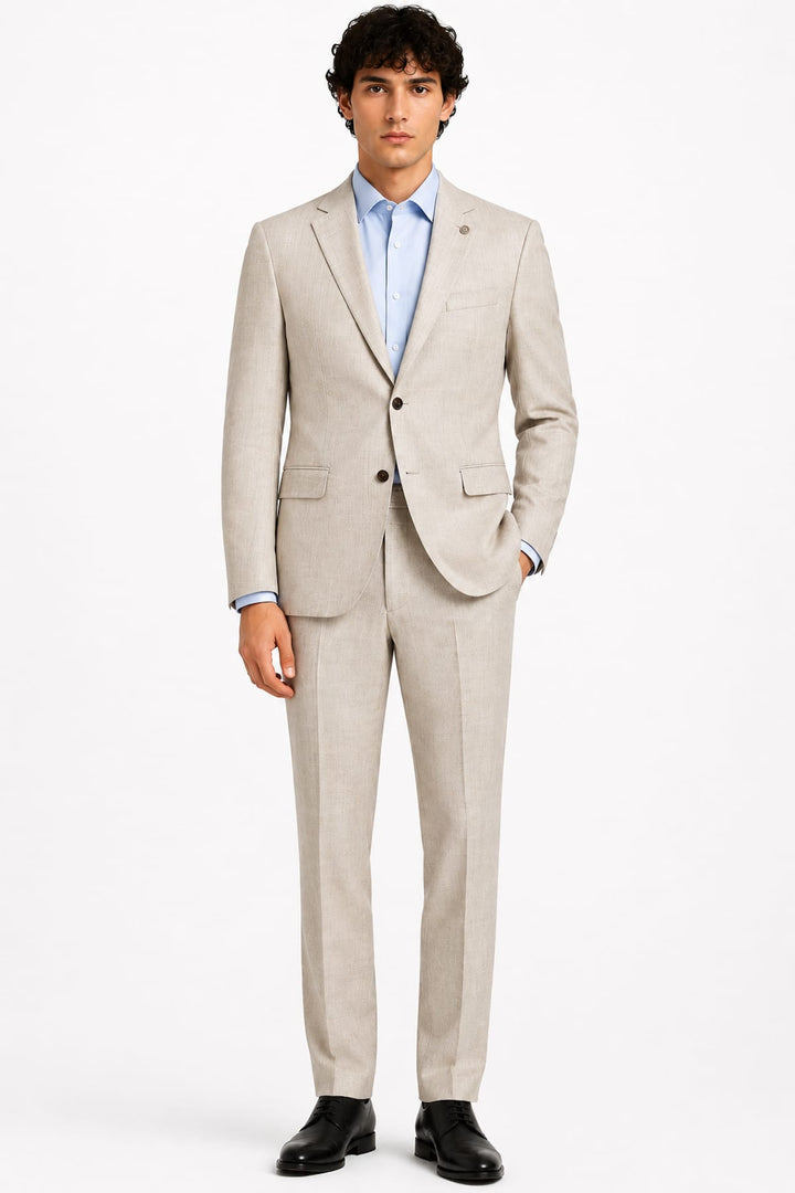 Vue de côté complet texturé pour homme Lief Horsens noir avec détails boutons argentés - Valérie Simon