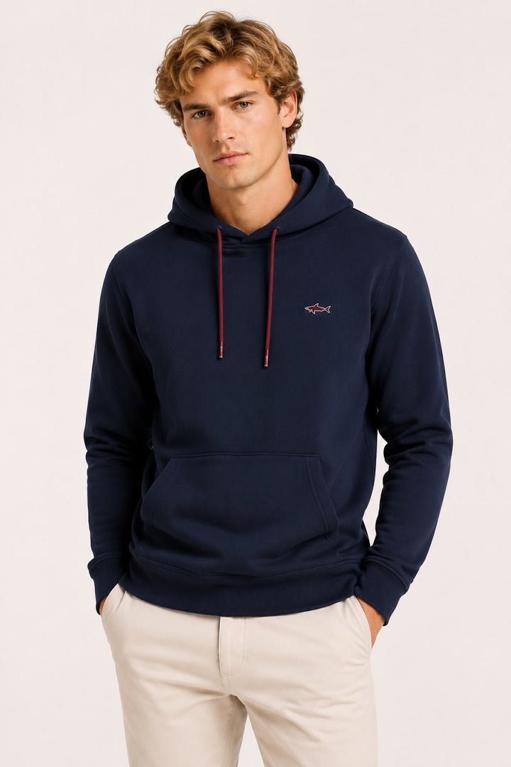 Vue de dos coton ouaté Paul and Shark pour homme noir avec logo discret - Valérie Simon