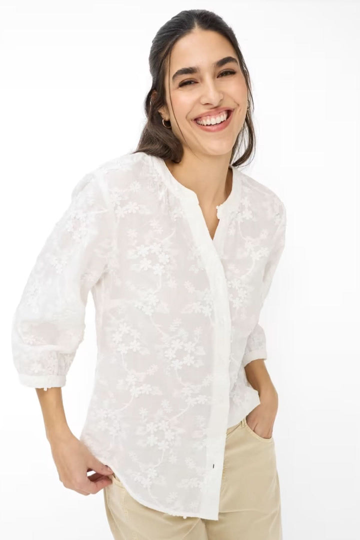 VELIA Lightweight Sweater with Floral Embroidery