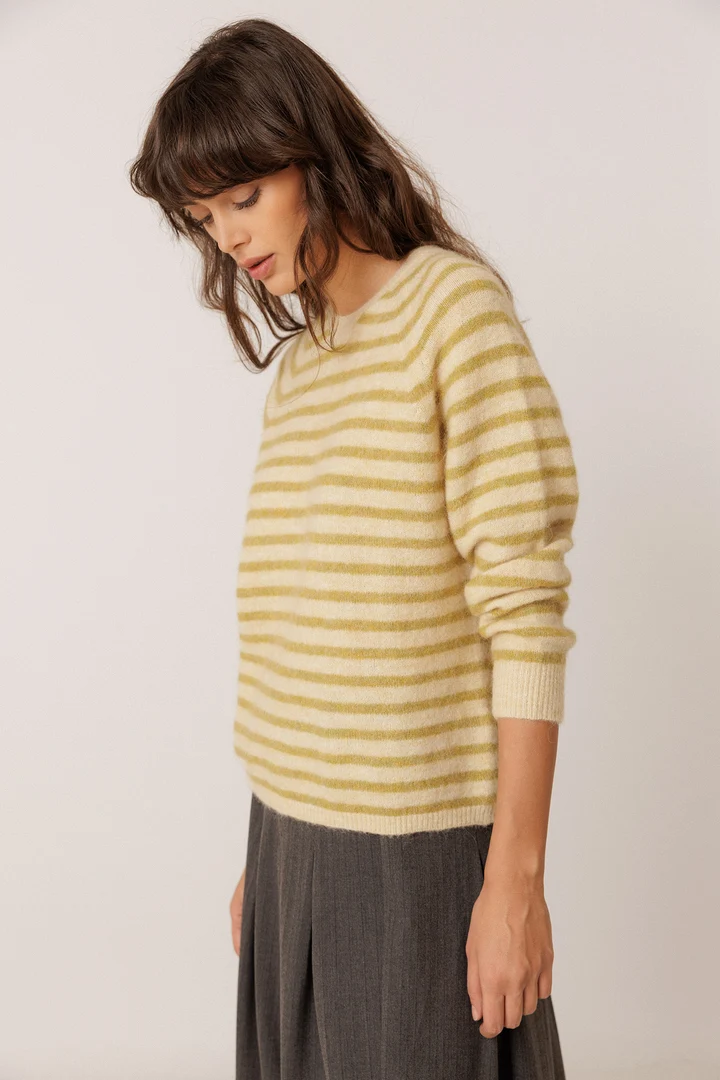 Soft knit striped sweater 