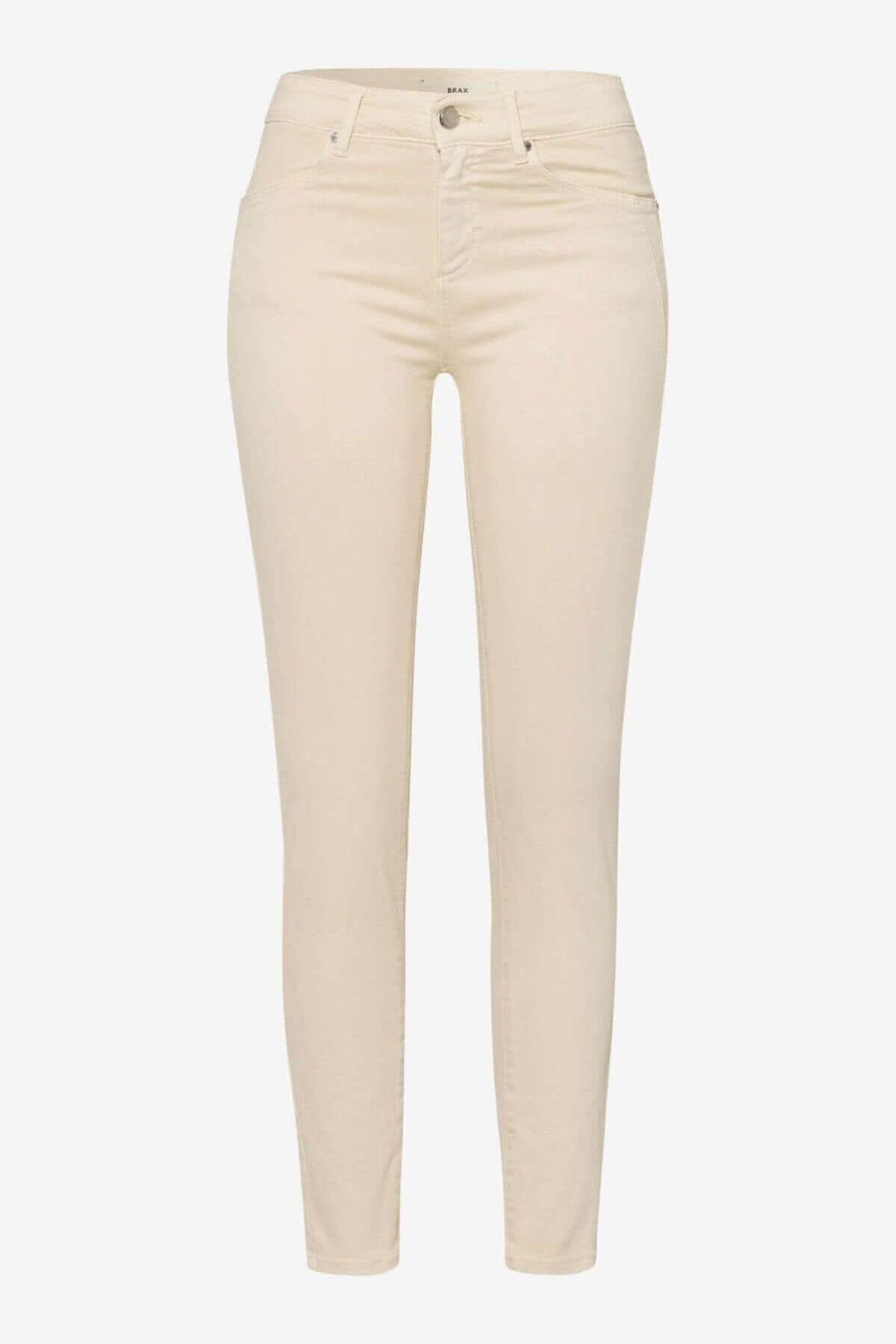 Pantalon ANA pour femmes, skinny crème, coupe super-slim, idéal pour des looks élégants et tendance.