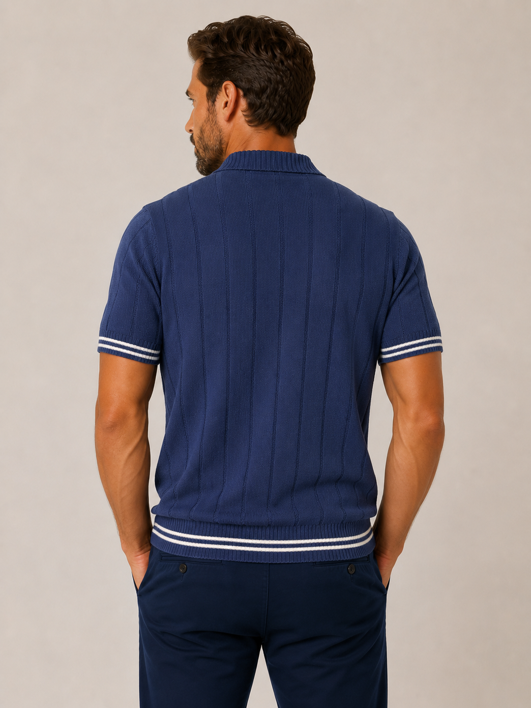 Polo texturé vintage