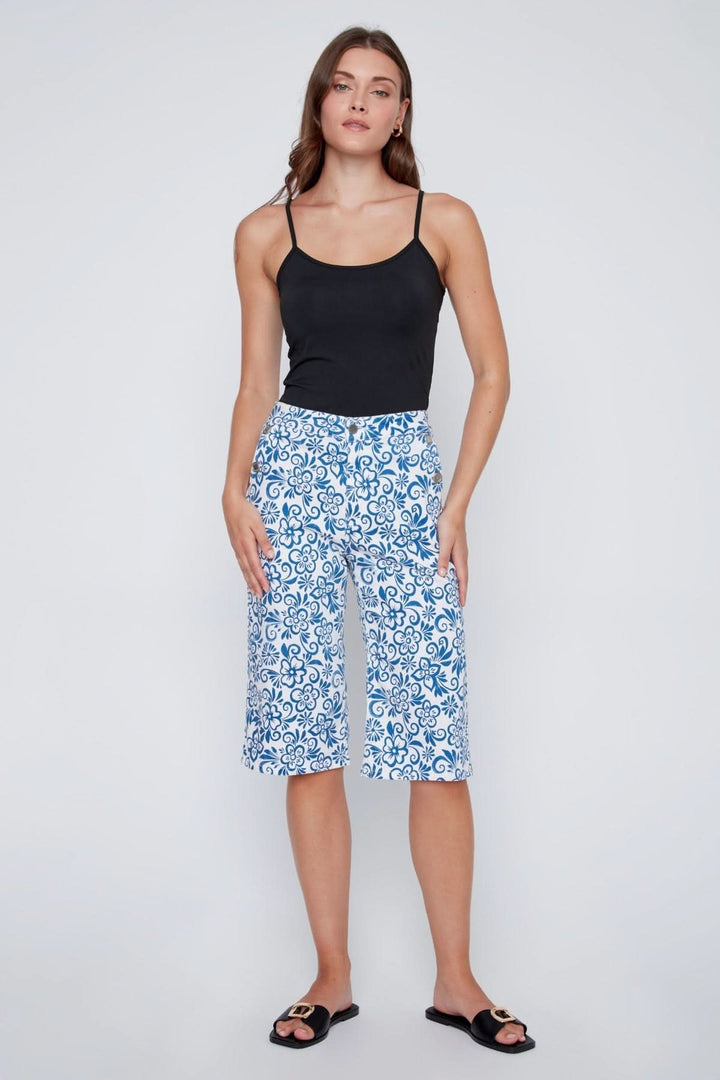 Floral-print Bermuda shorts