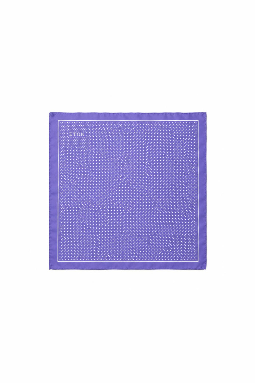 Vue de détail foulard de poche à pois en soie Eton pour homme bleu et blanc - Valérie Simon