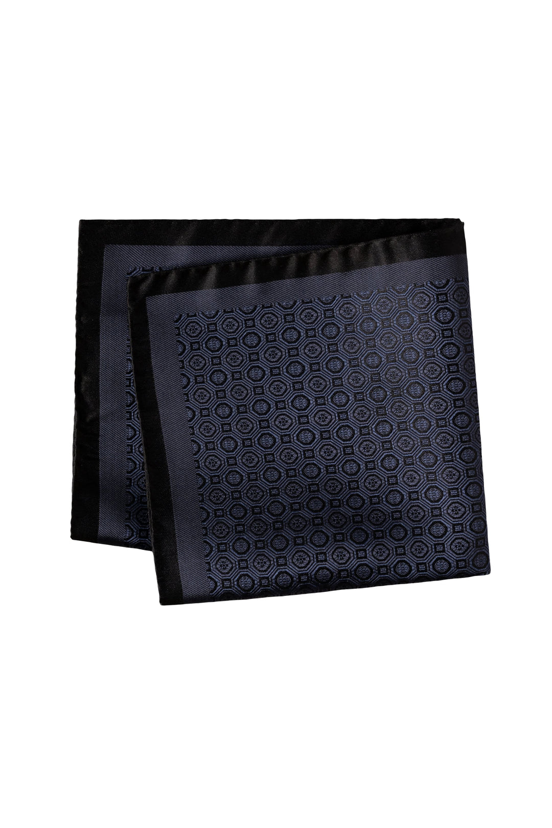 Front view of a red, patterned, textured silk Eton scarf for men - Valérie Simon