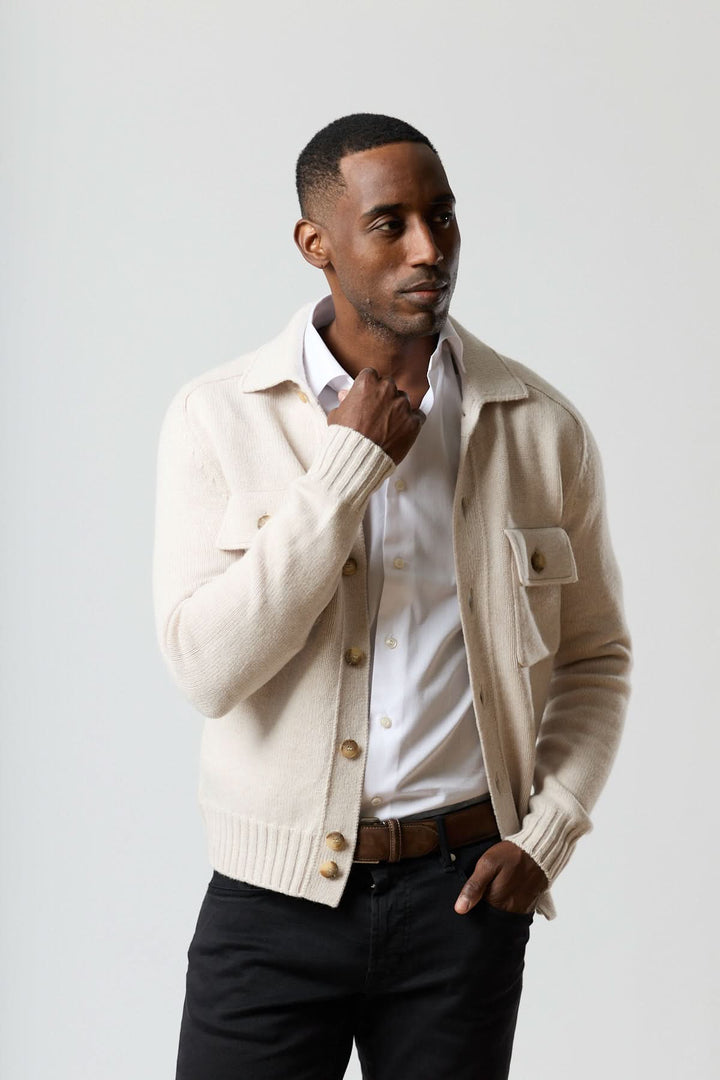 Cardigan chemise à poches boutonnées