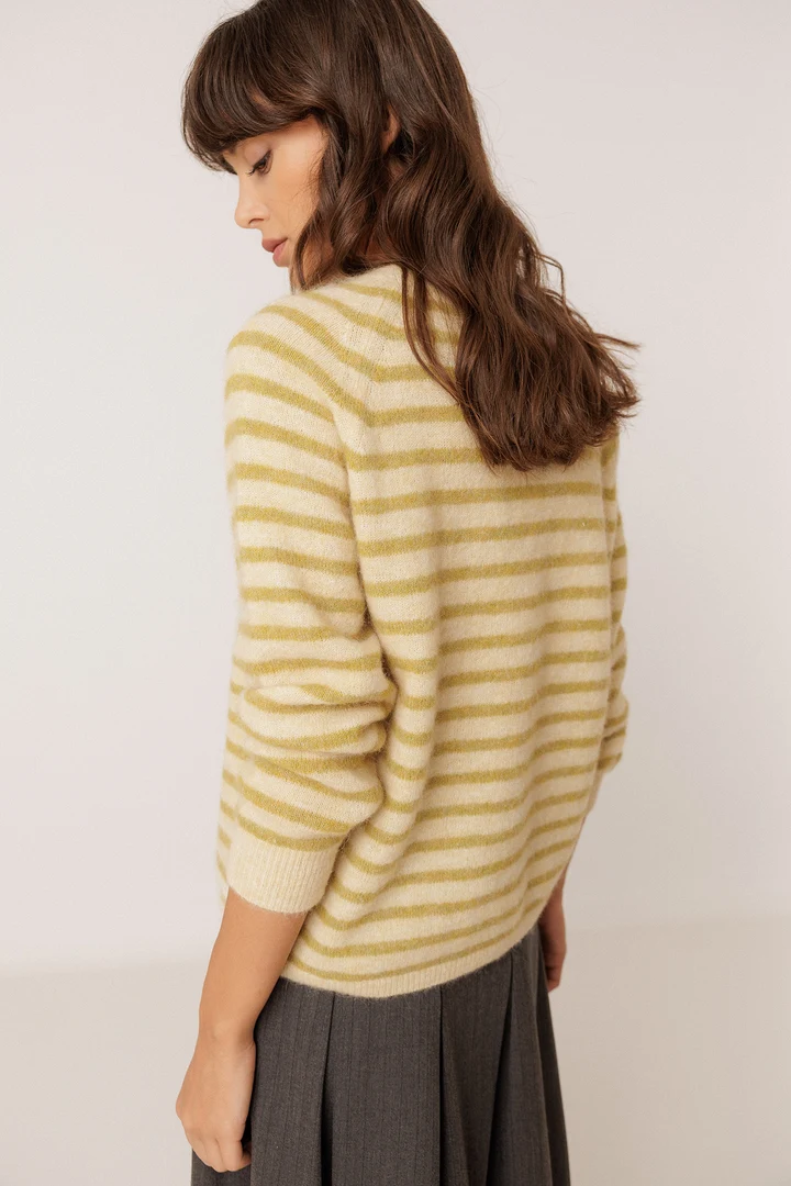 Soft knit striped sweater 