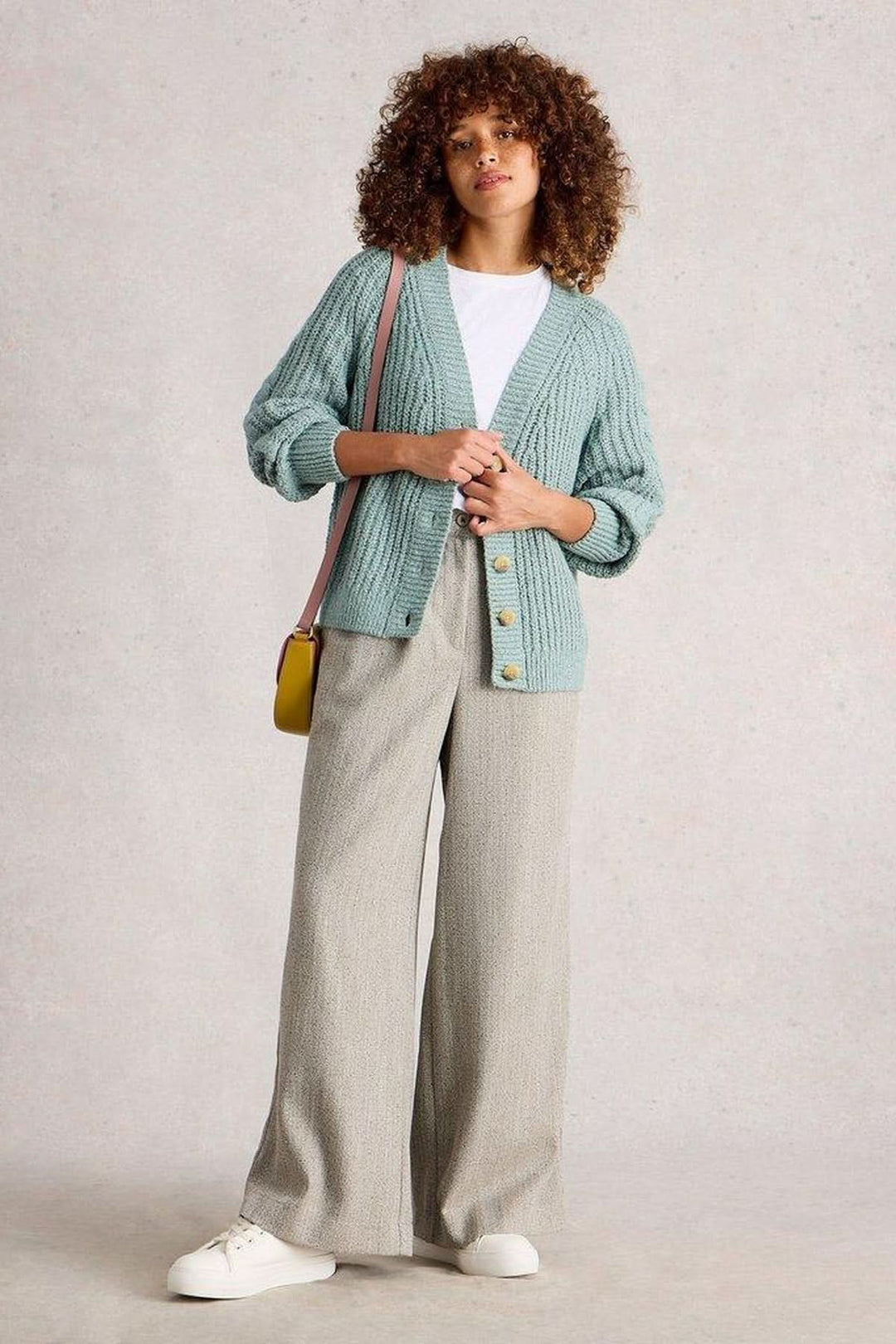 Cardigan texturé torsadé à boutons