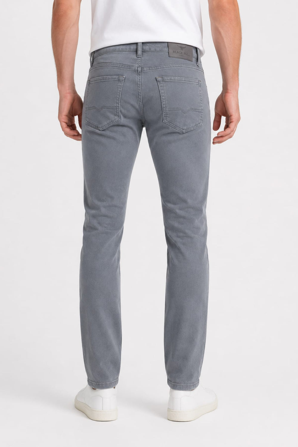 Side view of Black Bull men's black jeans with pocket details - Valérie Simon