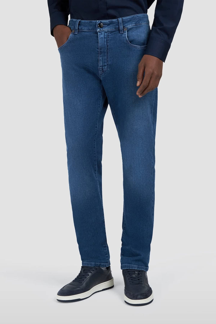 Side view of black Jean Paul and Shark men&