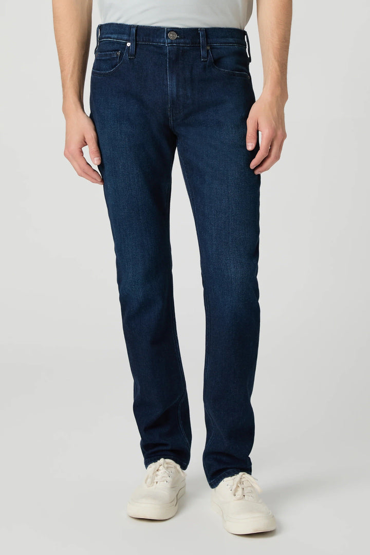 Vue arrière jean droit essentiel homme Paige noir - Valérie Simon