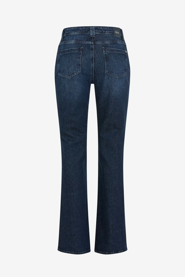 Mary blue flared jeans with a high Size front view for women Brax