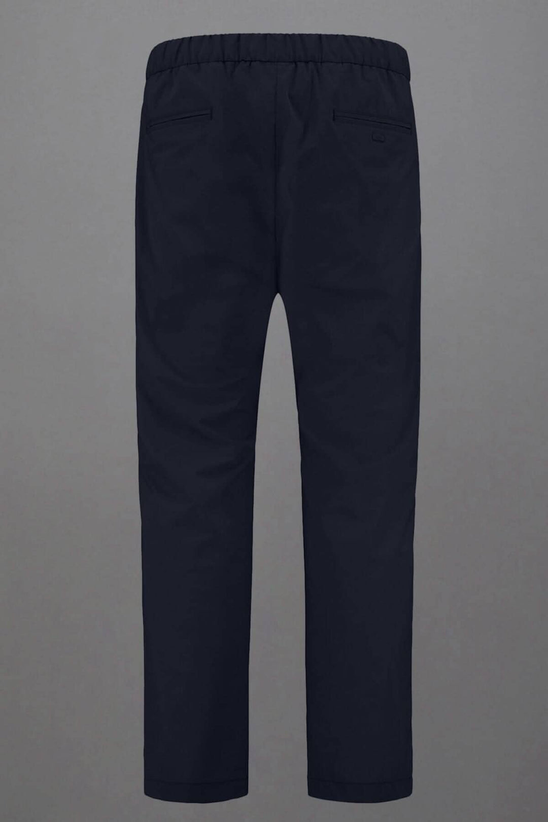 Pantalon Laminar en nylon noir avec cordon de serrage et poches arrière, coupe régulière.