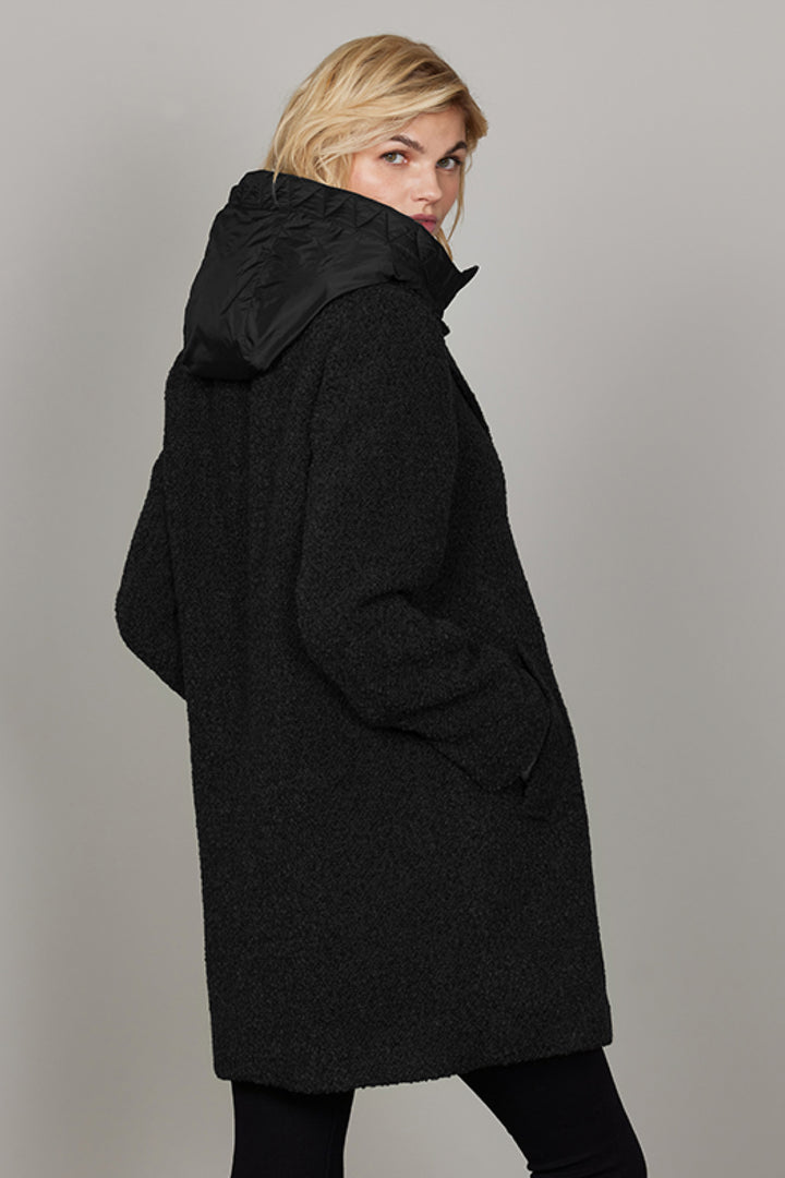 Manteau laine bouclée