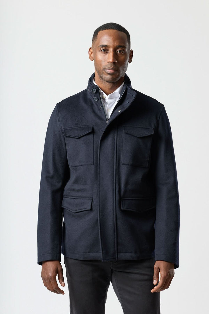 Manteau en laine à quatre poches