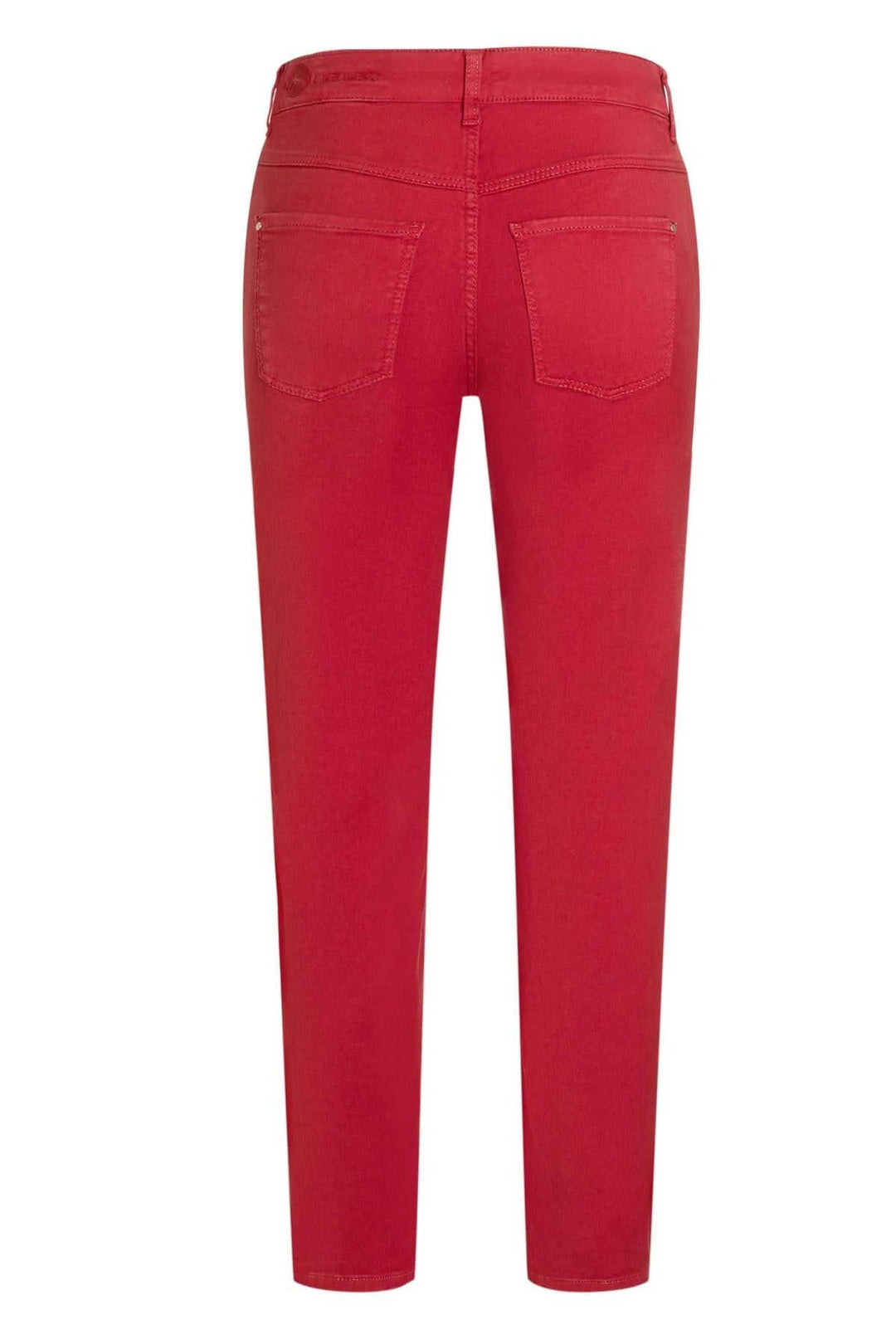 Jeans DREAM rouges avec coupe droite, vue arrière, offrant confort et élégance intemporelle.