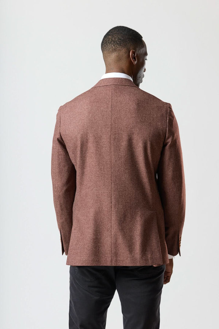 Veston déstructuré en flanelle deux boutons