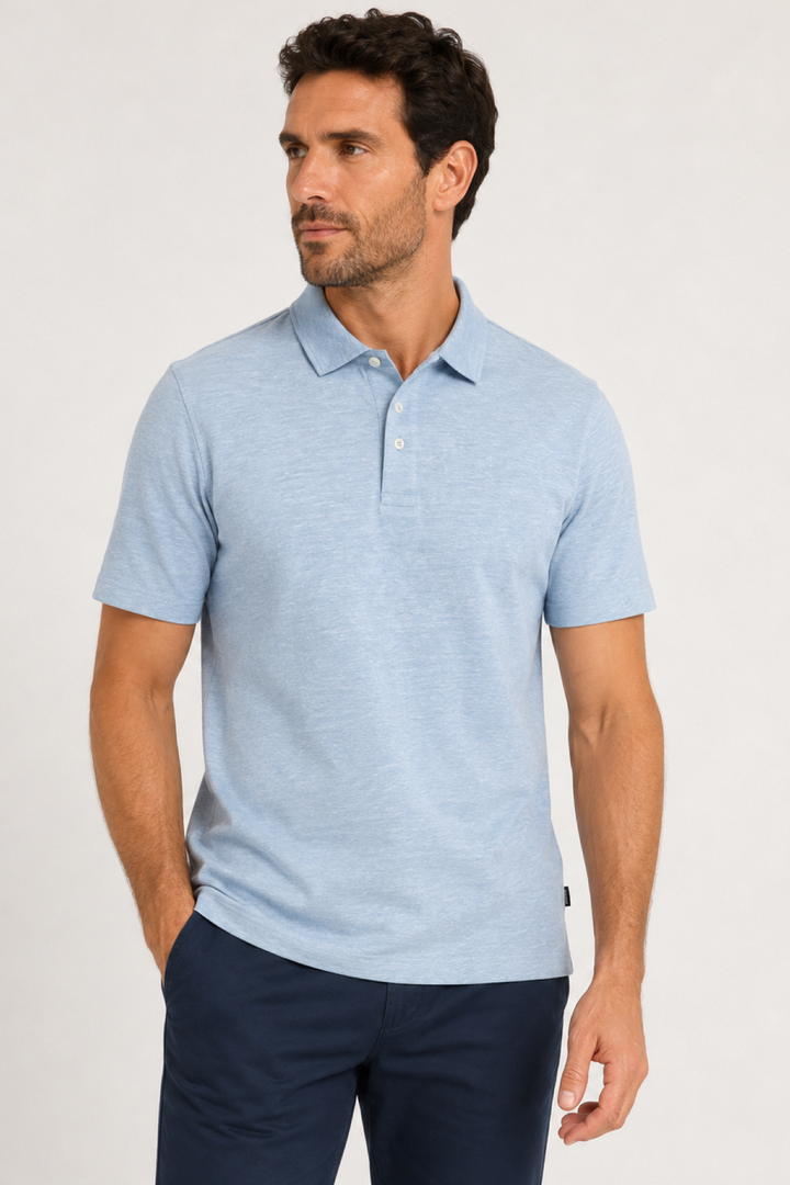 Polo manches courtes en coton extensible