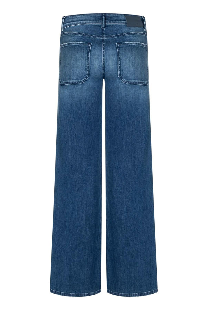 Jean Aimee patched pocket vue arrière, coupe wide-fit, design moderne et élégant avec poches arrière.