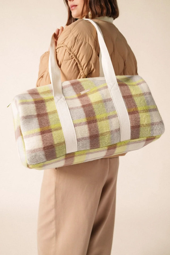 Checked travel bag