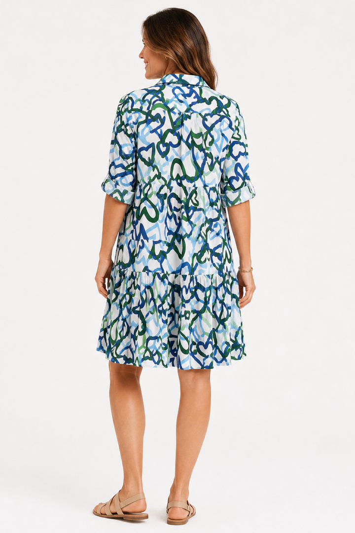 Robe fluide imprimée abstraite