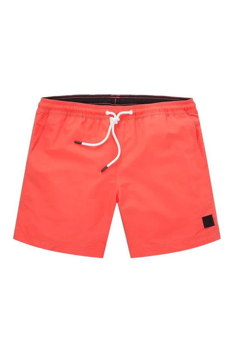 Vue de face maillot de bain Tom Tailor homme rouge à cordon ajustable - Valérie Simon