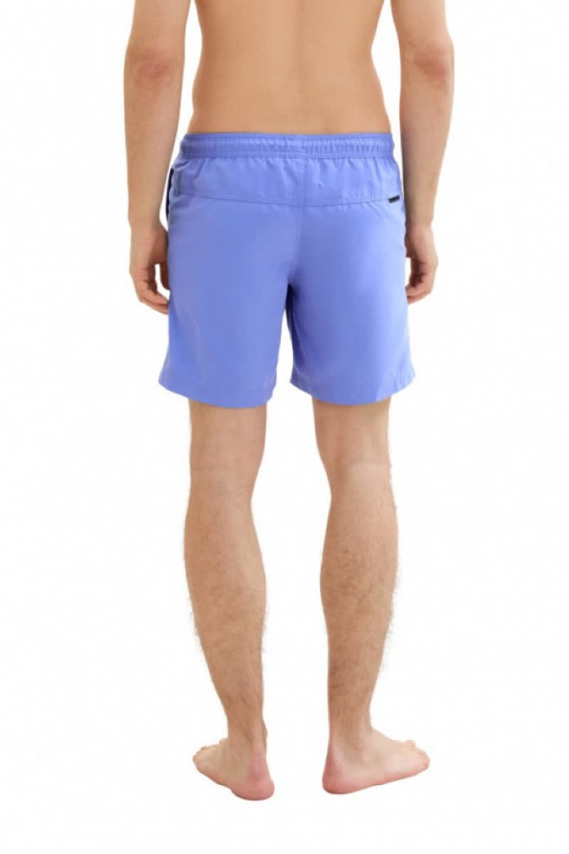 Vue de côté maillot de bain court Tom Tailor pour homme vert avec taille élastique - Valérie Simon