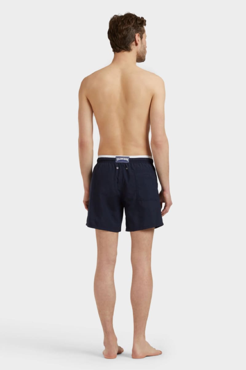 Front view of a solid-color red Vilebrequin men's tank top with drawstring - Valérie Simon