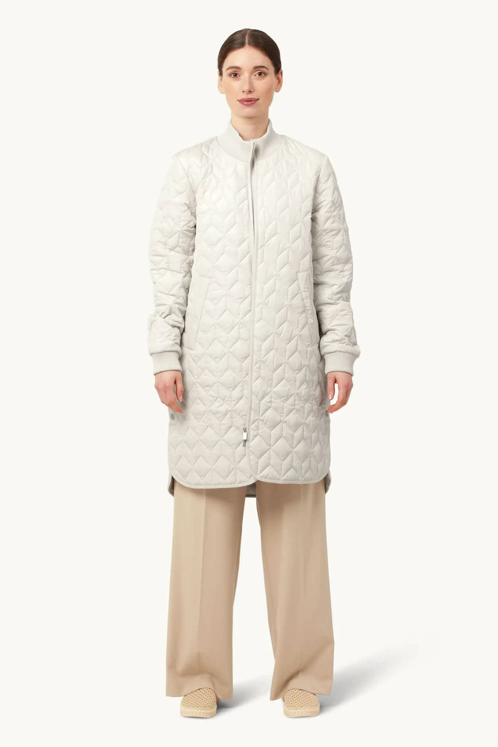 Ilse Jacobsen women's long quilted coat