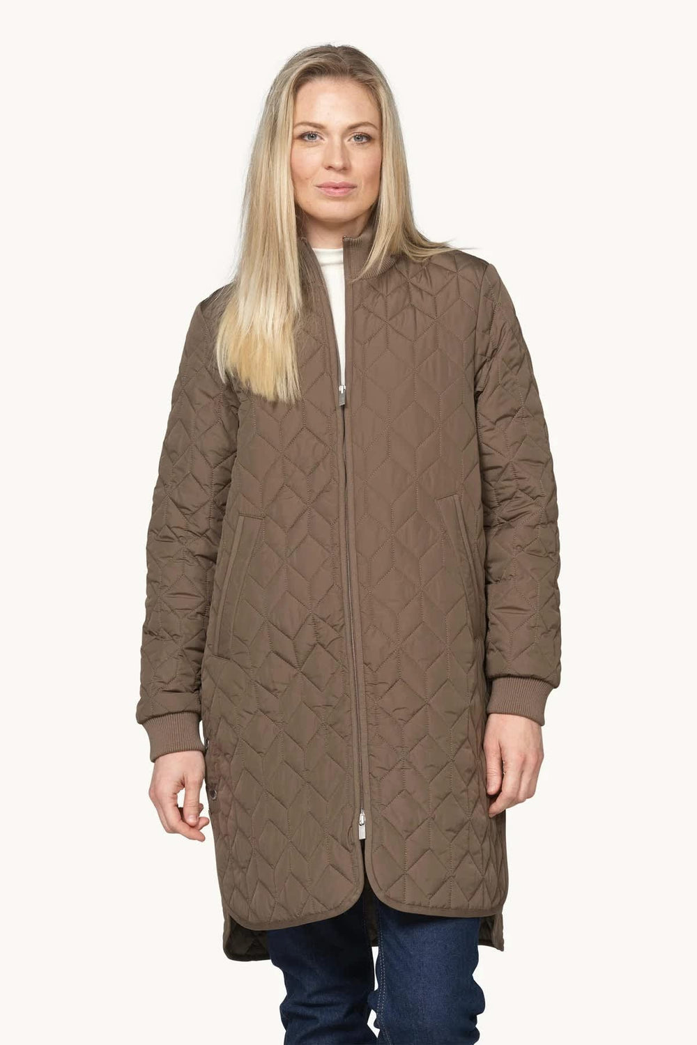 Ilse Jacobsen women's long quilted coat