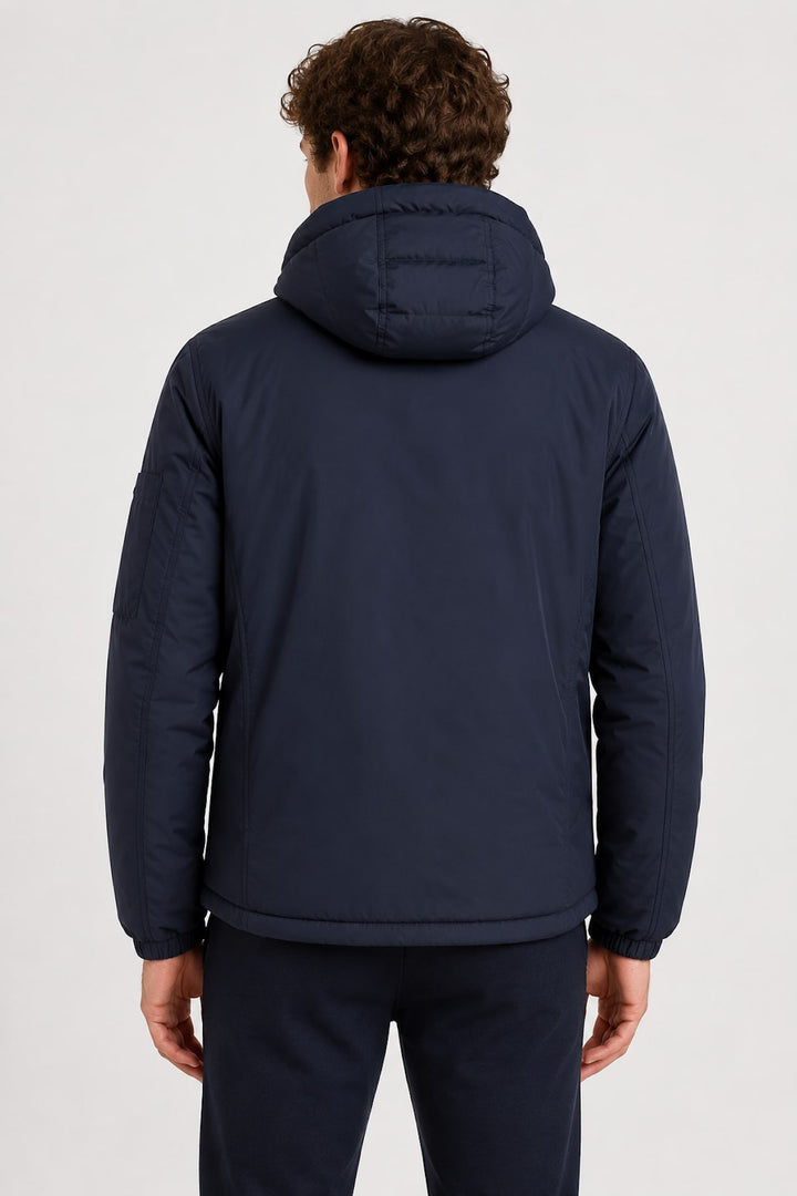 Front view of a black Paul and Shark men&