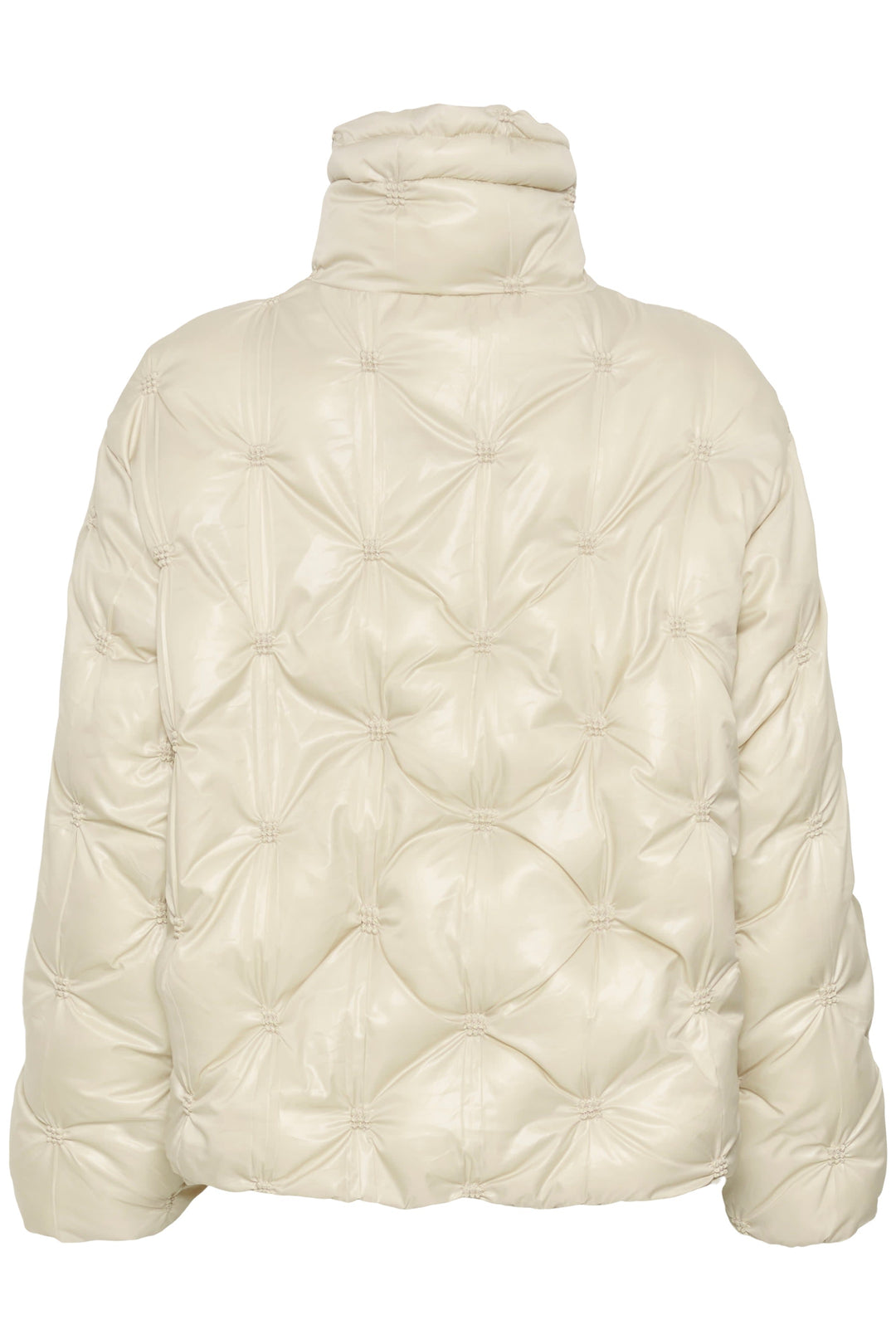 Manteau matelassé à col montant Drakie pour femme Cream