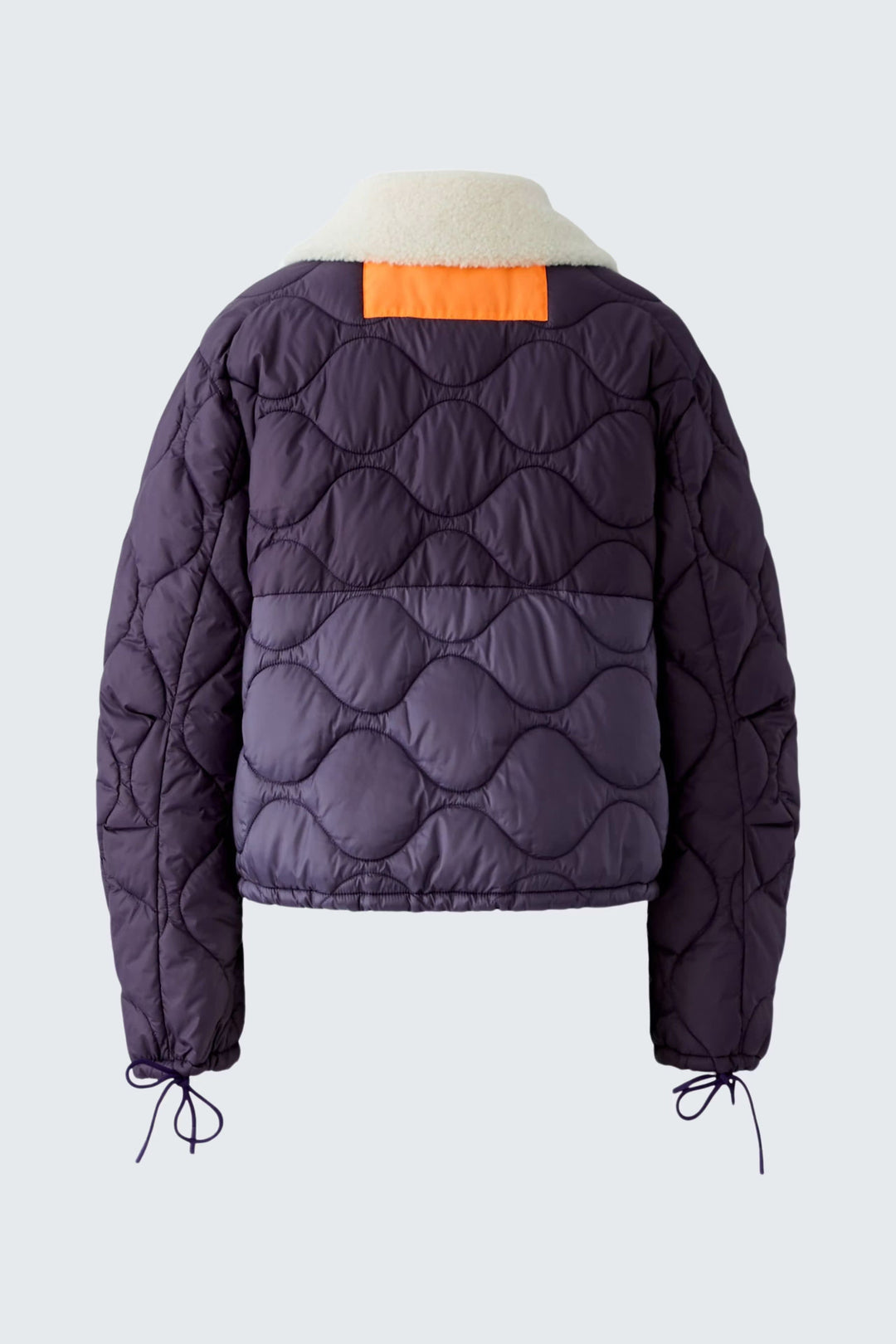 Vue de face manteau réversible matelassé beige Oui pour femme - Valérie Simon