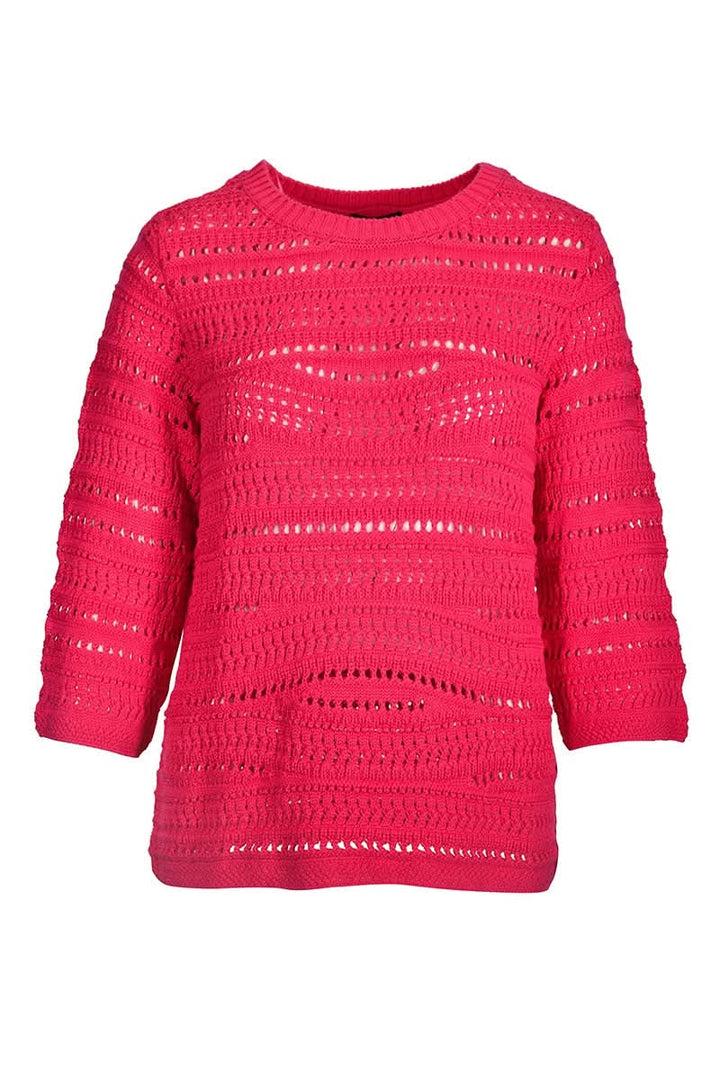 Tricot ajouré manches trois-quarts