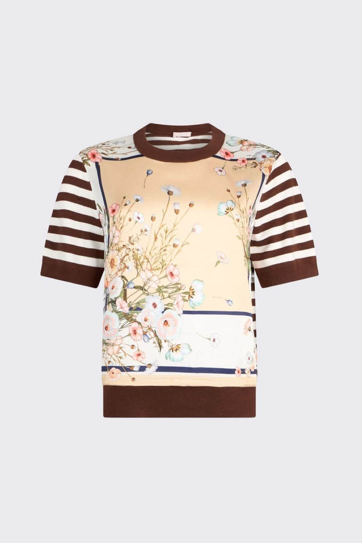 Chandail à manches courtes avec motifs contrastés