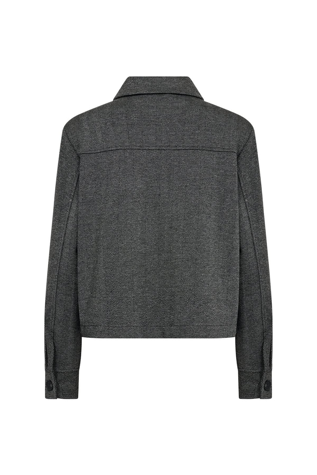Hebe short herringbone-pattern blazer 