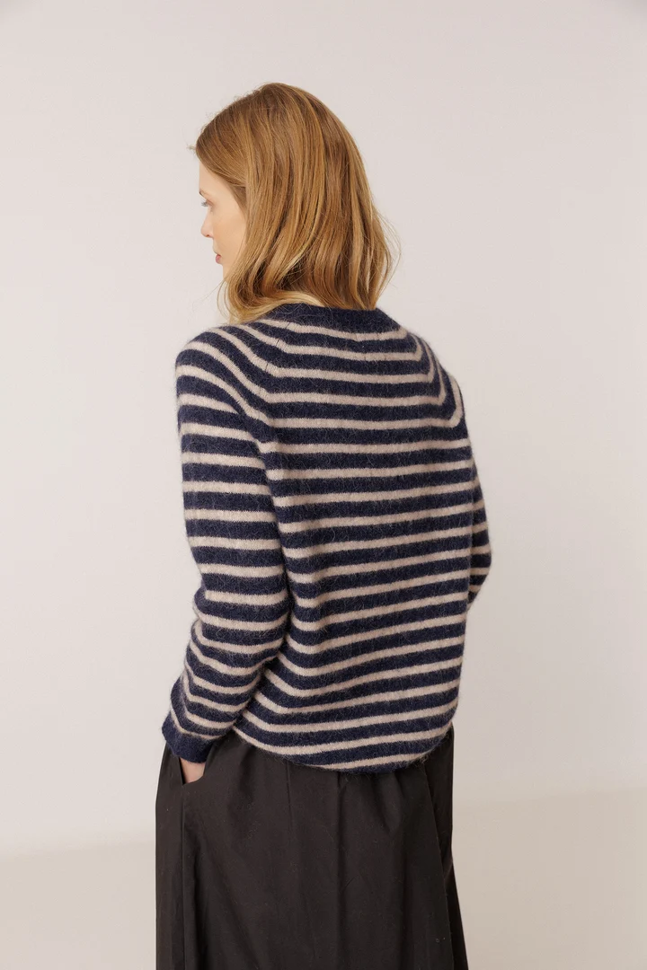 Soft knit striped sweater 