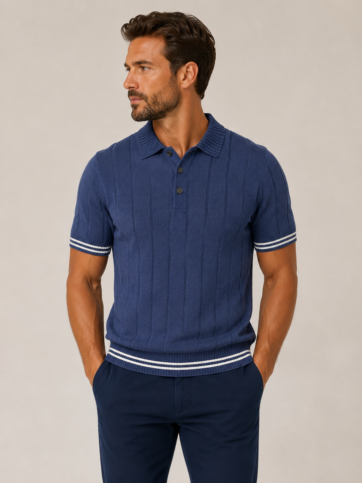 Polo texturé vintage