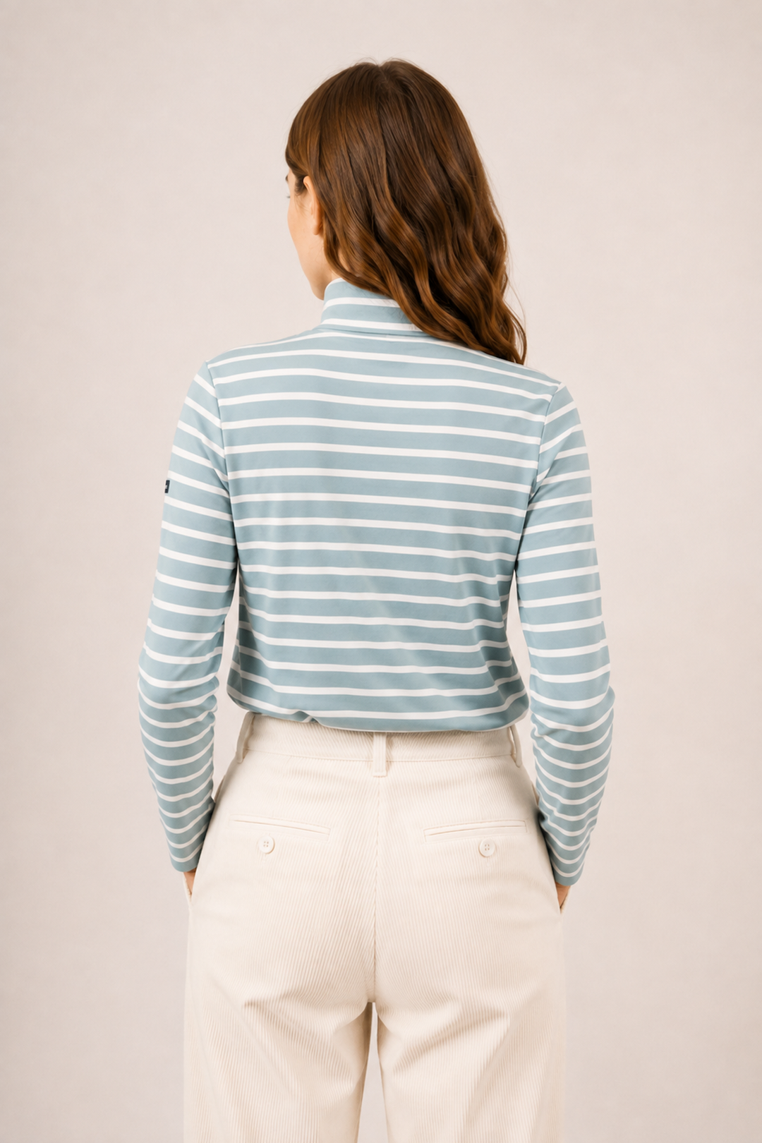 Striped Oural Turtleneck Sweater 