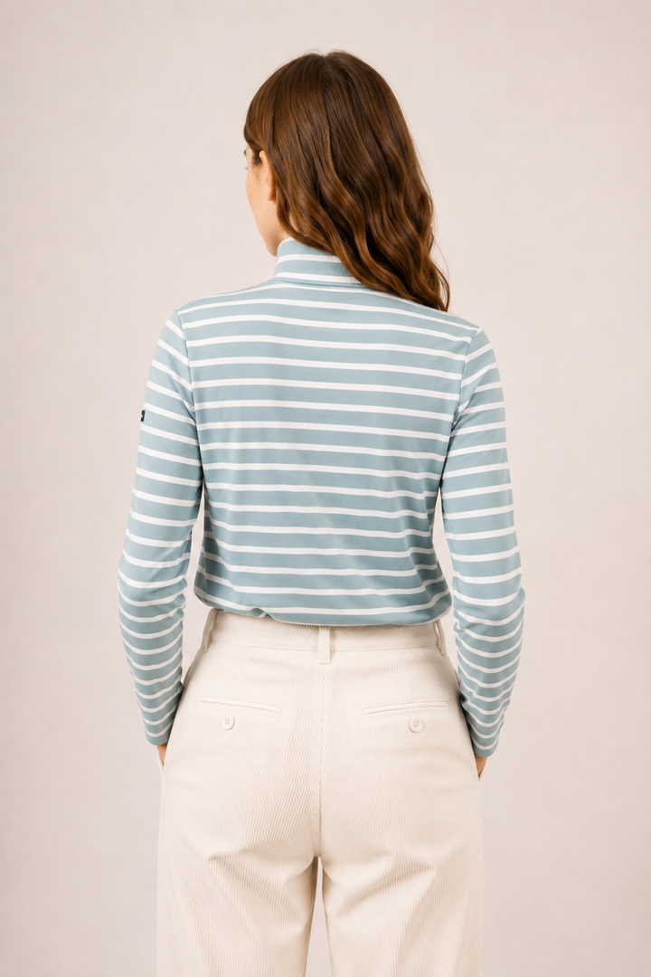 Striped Oural Turtleneck Sweater 