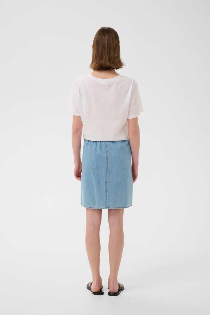 Jupe courte Glenn en denim léger
