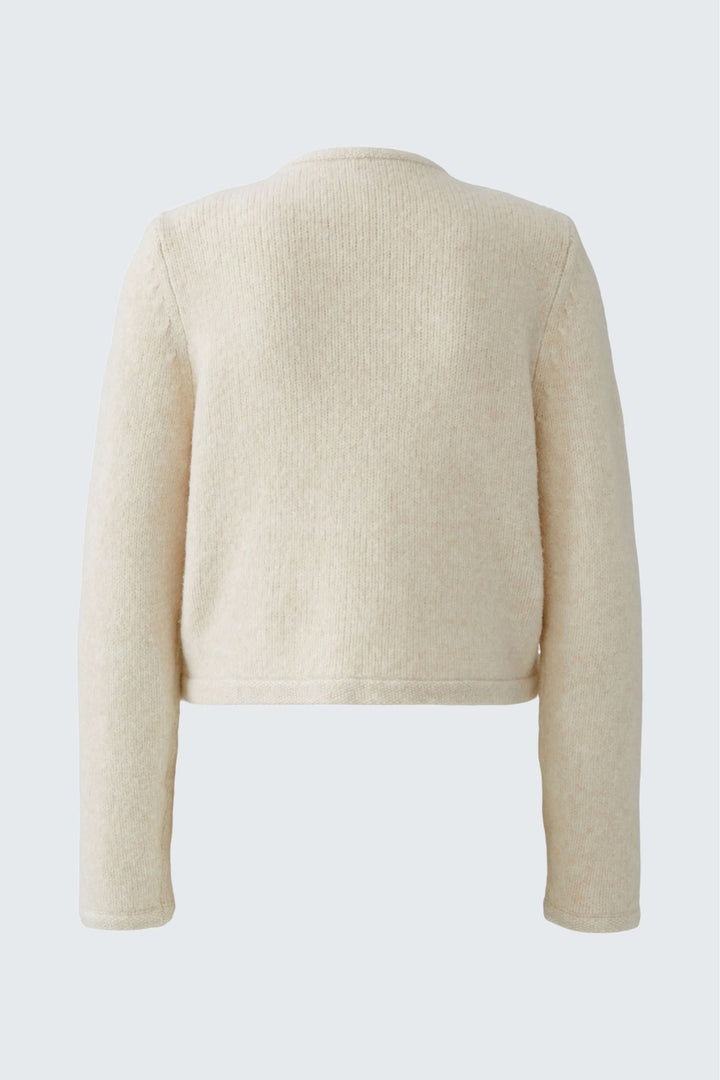 Cardigan court effet bouclette, boutons dorés