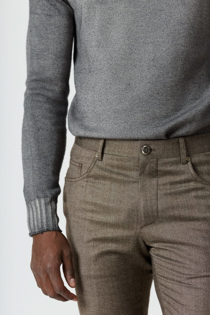Pantalon habillé 5 poches en laine