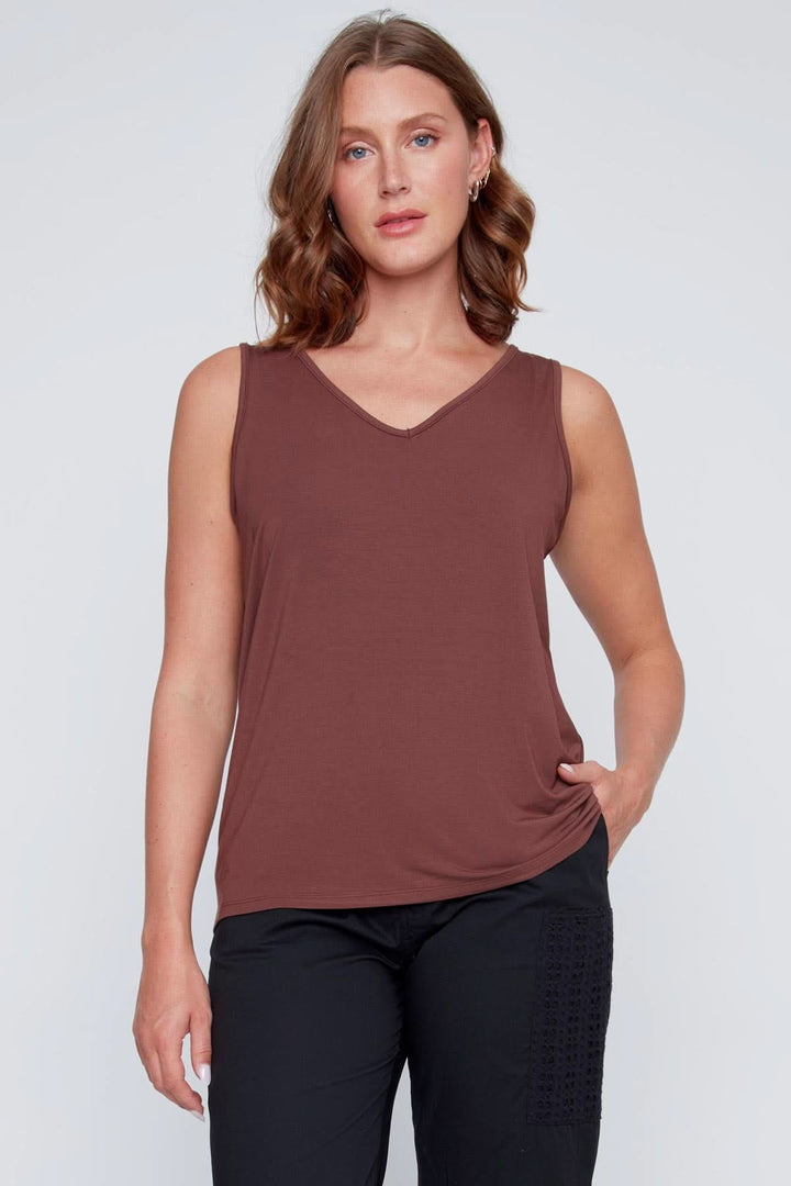 Flowy V-neck tank top
