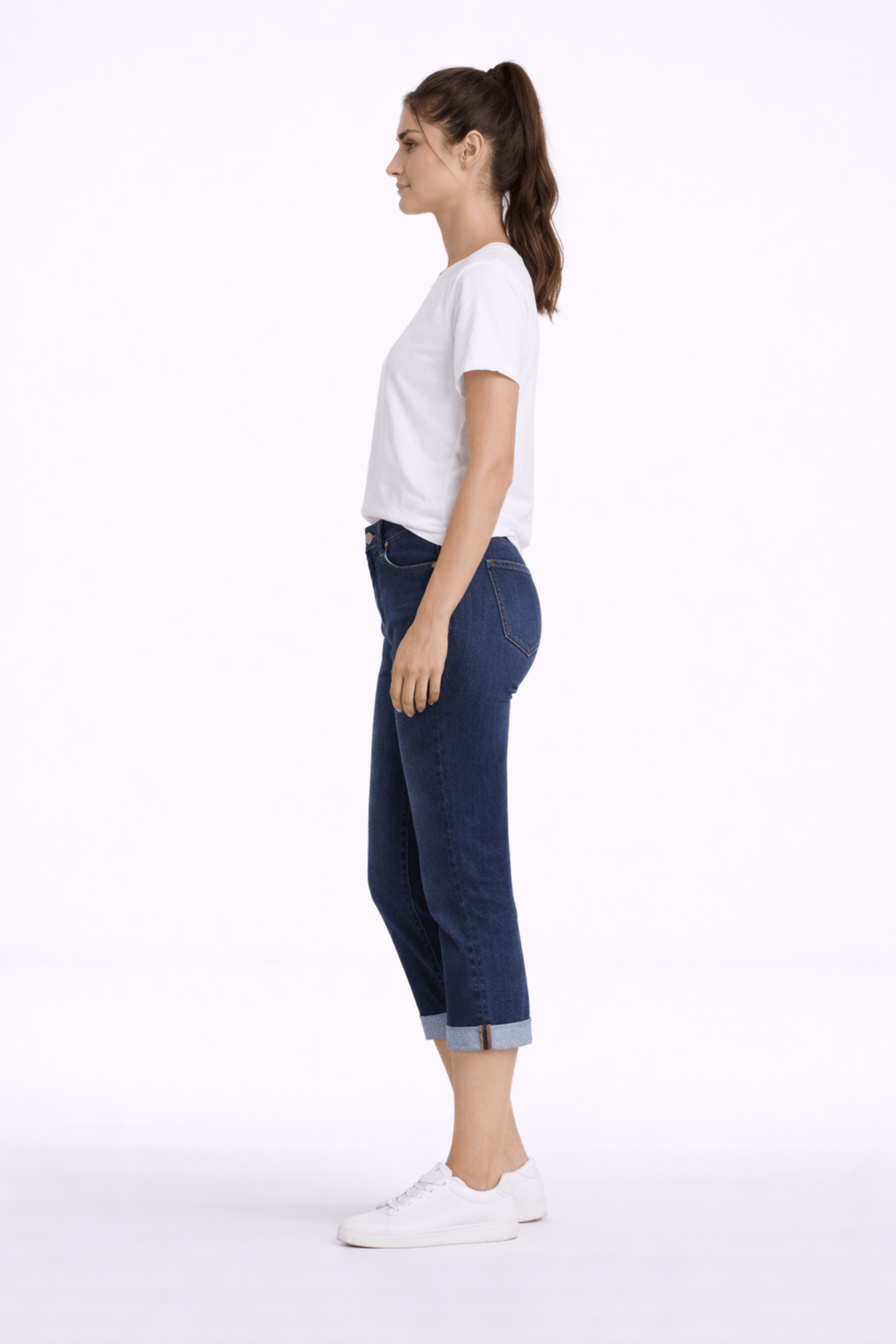 Pantalon capri ajusté