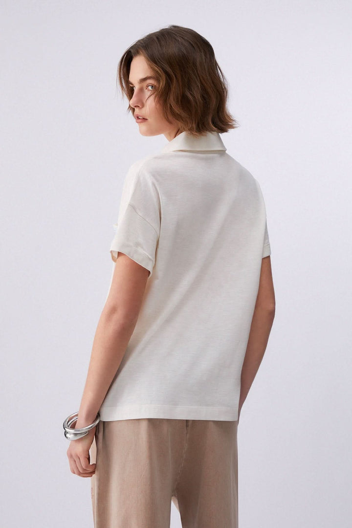 Polo à manches courtes avec poche décorative