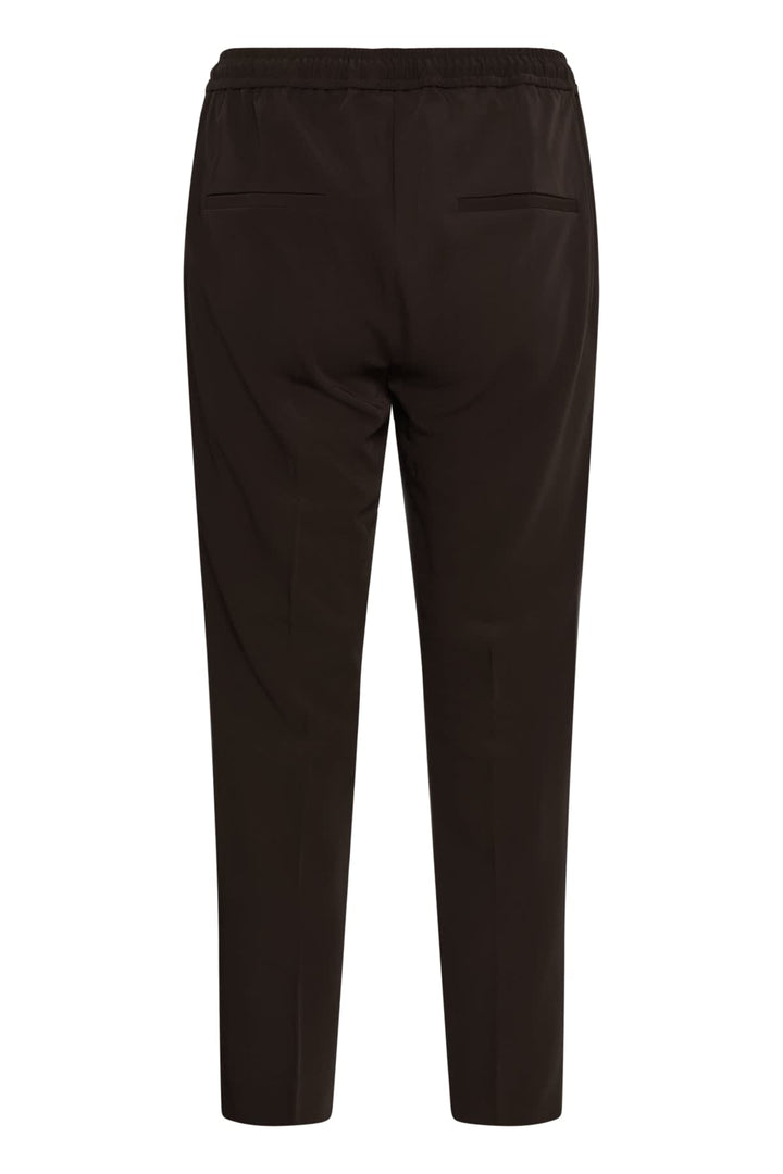 Vue frontale pantalon habillé Inwear pour femme noir avec plis élégants - Valérie Simon